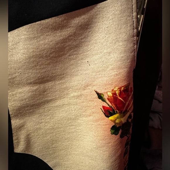 New Supreme Jean Paul Gaultier Black Floral Print Logo Pants SS19 Men's Size S - Picture 2 of 6